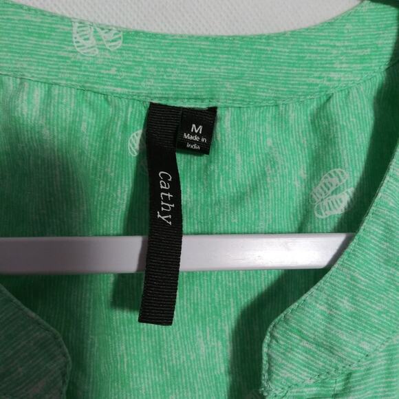 Cathy Green Sleeveless Flip Flop Novelty Top Vacation Casual Size M - Picture 4 of 6